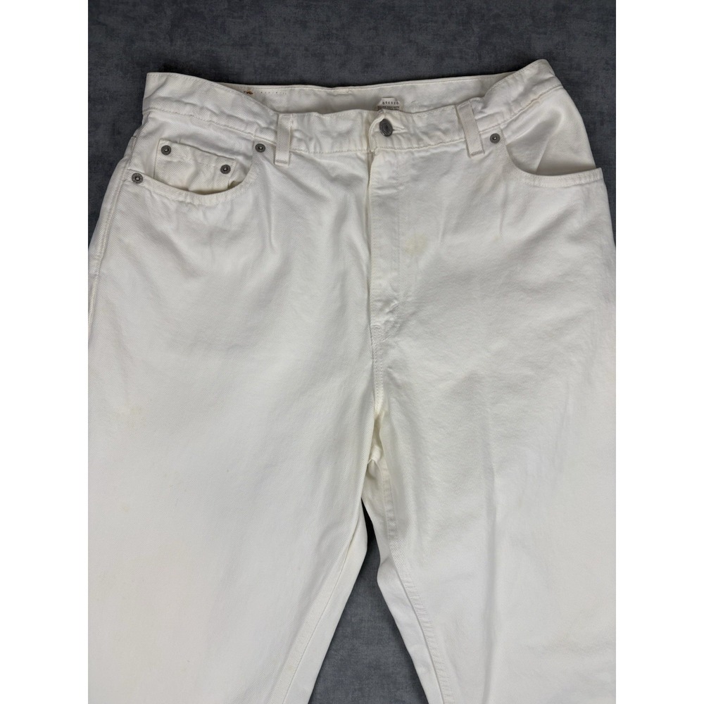 Vintage 90s Levis 551 Womens 16 Long White Jeans USA Relaxed Tapered Distressed - Picture 5 of 16